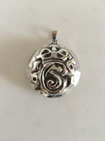 Antique Silver Pendant with a Monogram from King Christian 5 of Denmark.