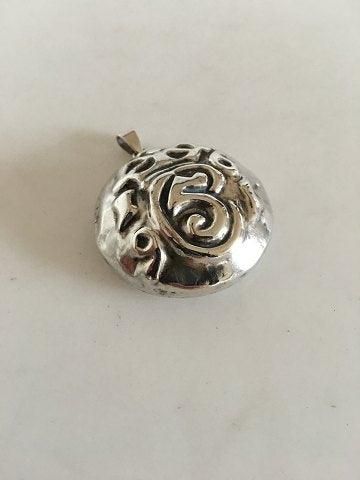 Antique Silver Pendant with a Monogram from King Christian 5 of Denmark.