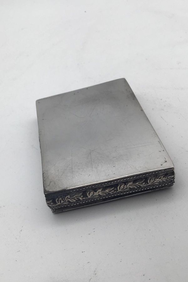 Antique Silver Box with Flower Motif