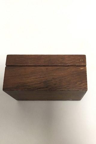 Antique Teak box with inlaid silver by Anton Michaelsen.