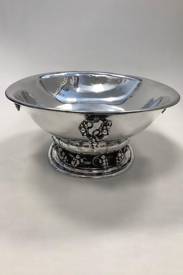 Antique Early Georg Jensen Sterling Silver Oval Grape Bowl 296A
