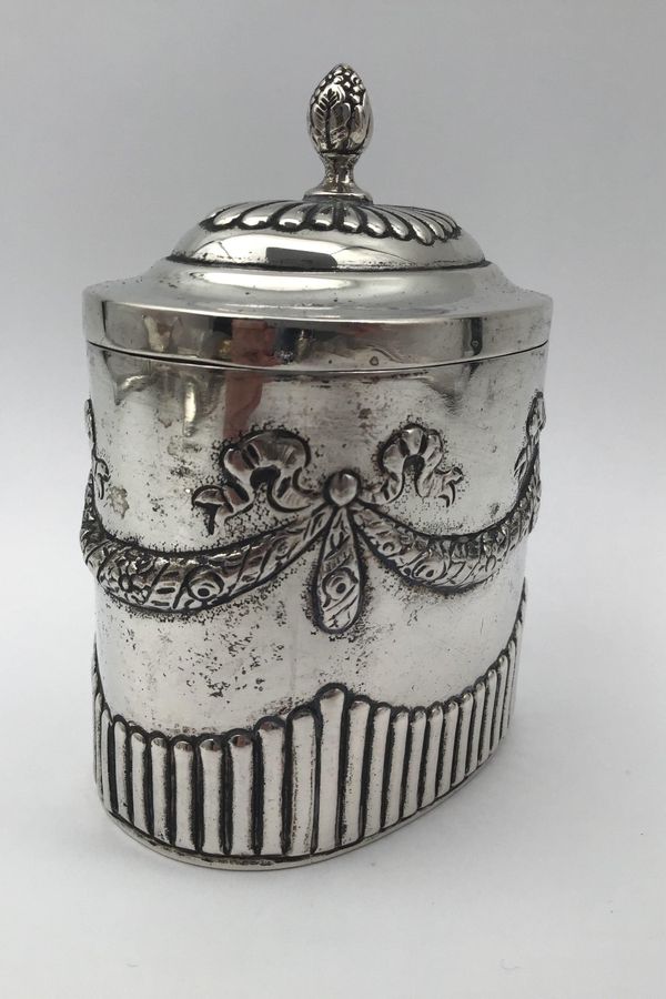 Antique German Empire Silver Tea Box
