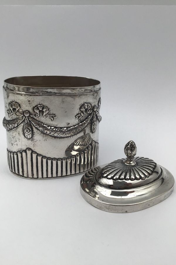 Antique German Empire Silver Tea Box