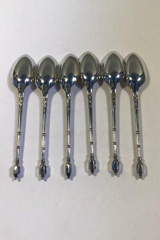 Antique V. Christensen Silver Set of 6 Coffee Spoons
