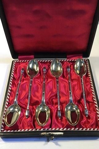 Antique V. Christensen Silver Set of 6 Coffee Spoons