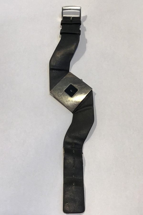 Antique Verner Panton Wrist watch in Sterling Silver from Crival