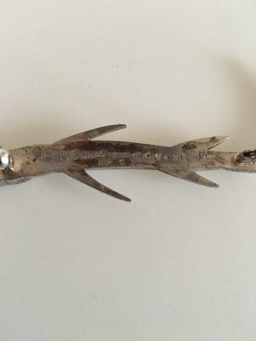 Antique Wiwen Nilsson Sterling Silver Fish Brooch (Eel)
