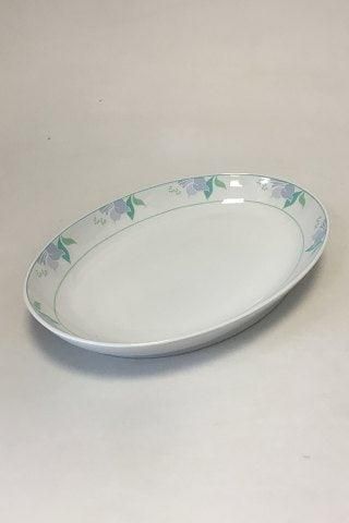 Antique Bing & Grondahl Fleur, Light Blue Oval Dish No 316