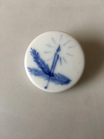 Antique Bing & Grondahl Porcelain Brooch with Christmas Motif