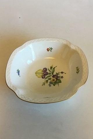 Antique Bing & Grondahl Saxon Flower, White Potato Bowl No 43