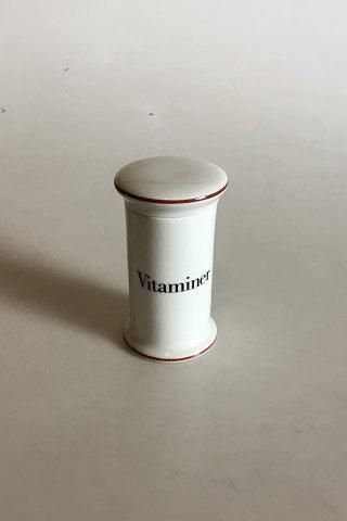 Antique Bing & Grondahl Vitaminer (Vitamins) Spice Jar No 497 from the Apothecary Collection