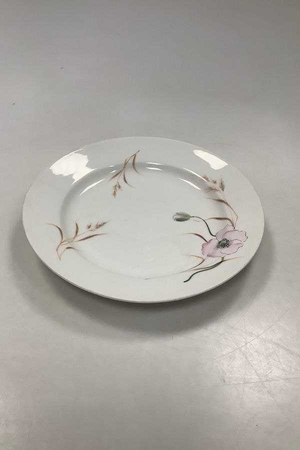 Antique Bing and Grondahl Art Nouveau Poppy Frame Lunch Plate