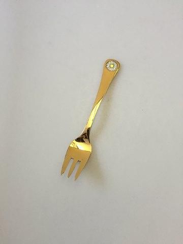 Antique Georg Jensen Annual Cake Fork 1987 in gilded Sterling Silver ...