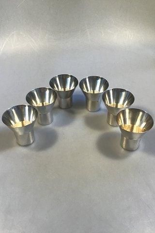 Antique Elon Arenhill Sweden, Sterling Silver Set of 6 Cups