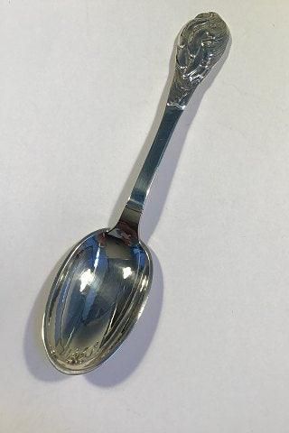 Antique Evald Nielsen Silver Dessert Spoon