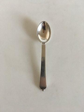 Antique Georg Jensen Pyramid Sterling Silver Coffee Spoon No 034