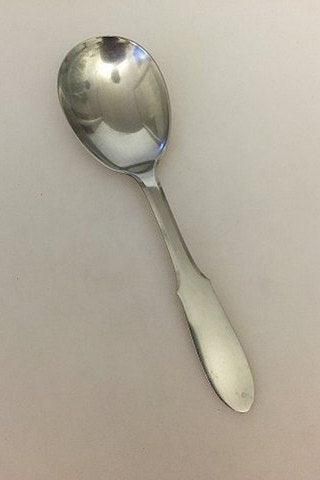 Antique Georg Jensen Stainless 'Mitra' Matte Compote Spoon.