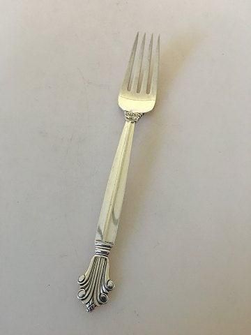 Antique Georg Jensen Sterling Silver Acanthus Lunch Fork No 022