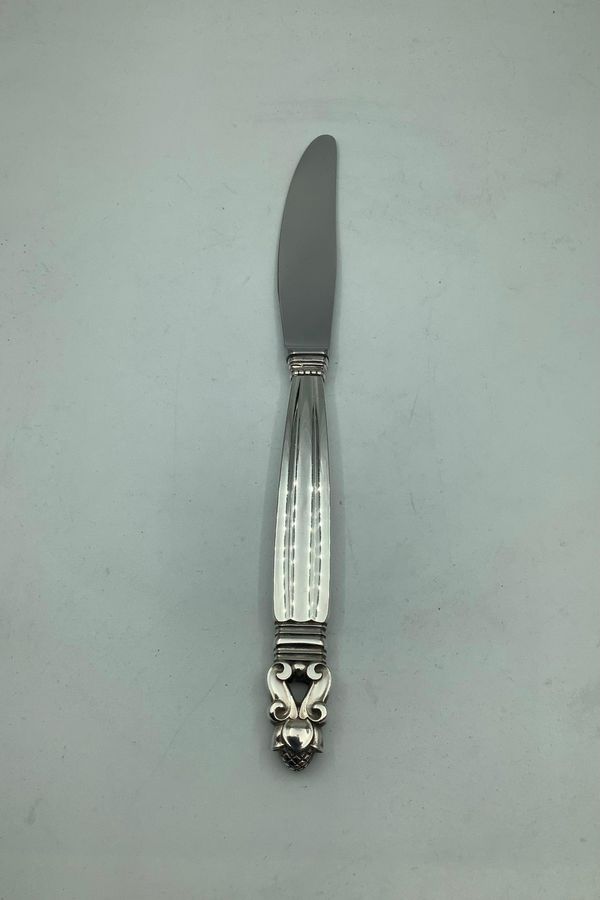 Antique Georg Jensen Sterling Silver King Dinner Knife No 014 (Long Handle)