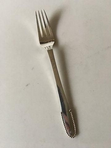 Antique Georg Jensen Sterling Silver Beaded Luncheon Fork No 022