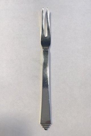 Antique Georg Jensen Sterling Silver Pyramid Cold Cuts Fork No 144