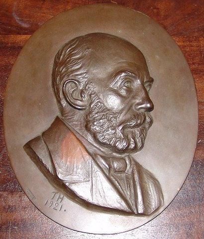 Antique Johannes Hansen Portrait in Bronze from L. Rasmussen Bronce/Bronze Foundry