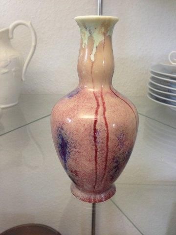 Antique KPM Berlin Art Nouveau Crystalline Glaze Vase Pink