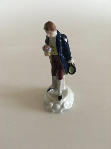 Antique Rosenthal Miniature Figurine of Gentleman with Flowers