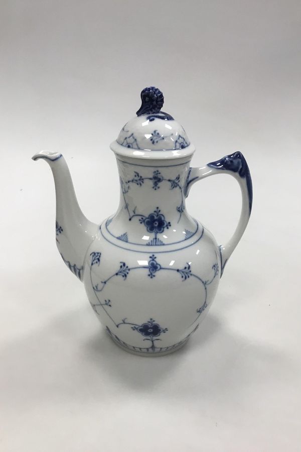 Bing and Grondahl Blue Traditional Blue Fluted Coffee Pitcher No 413