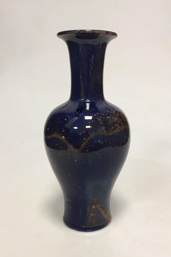 Bing & Grondahl stoneware Crystal Glaze vase by engineer H. Busch Jensen no 393