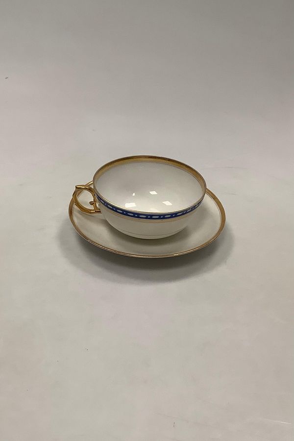 Bing and Grondahl Antique Teacup with nice Blue edge decoration