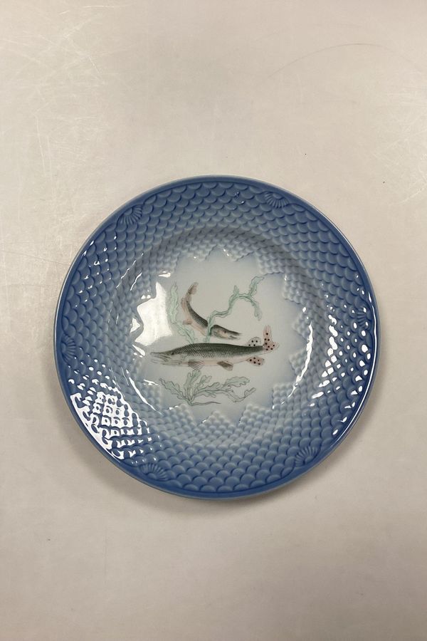 Bing and Grondahl Blue Tone Fish Plate Motif 4 Pike No. 716