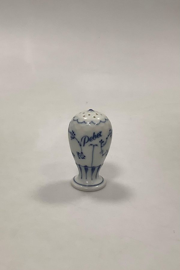 Bing and Grondahl Blue Traditional/ Blue Fluted Pepper Shaker with text