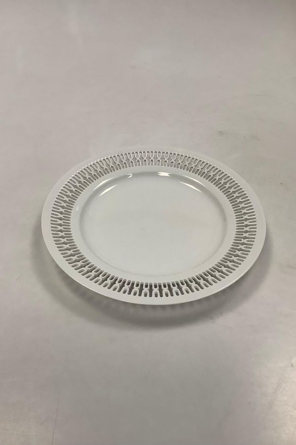 Bing and Grondahl Haga White Pierced Edge Lunch Plate No 618