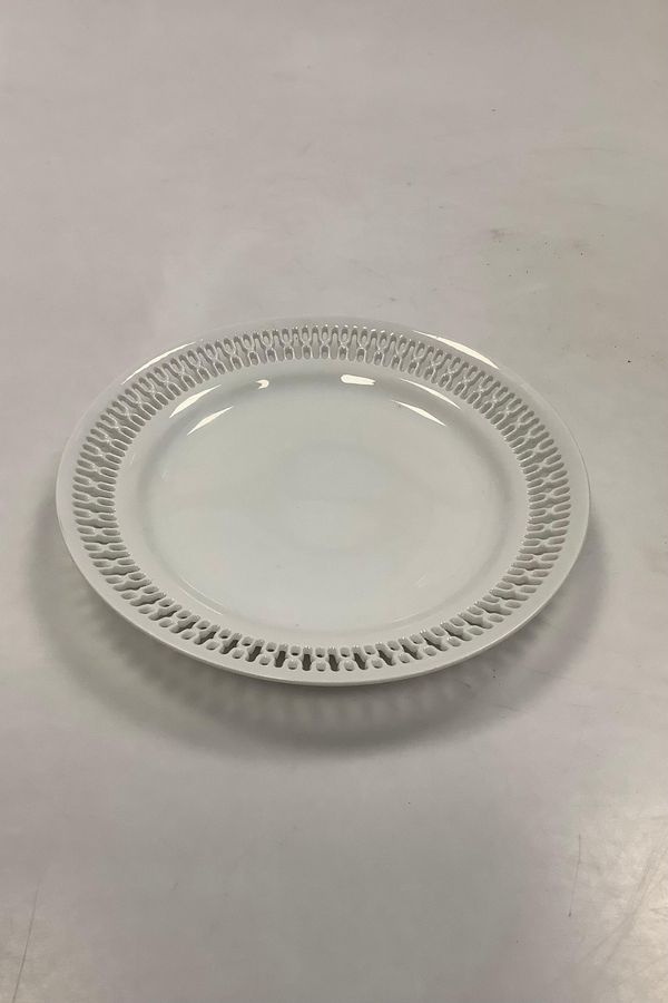 Bing and Grondahl Haga White Openwork Edge Cake Plate No 306