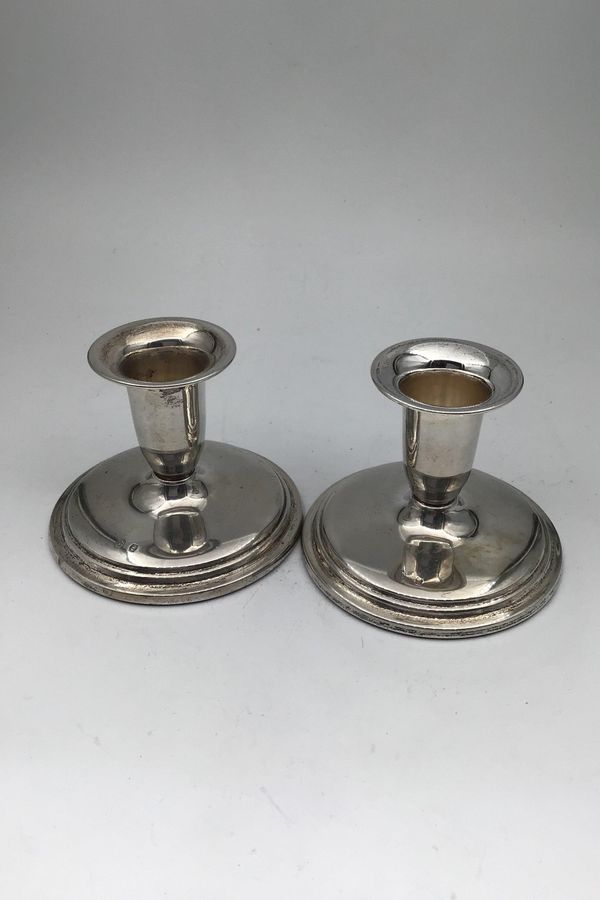 DGS Crown Silver Candlesticks (Pair)