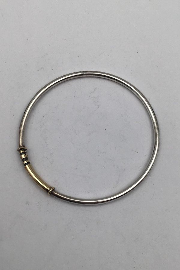 Georg Jensen / Hans Hansen Sterling Silver / Gold Bangle