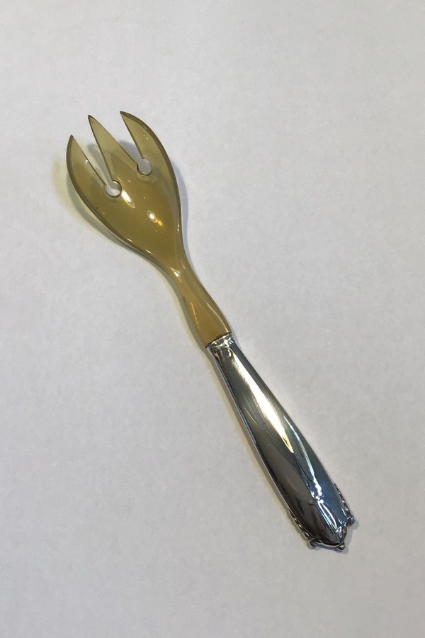 Georg Jensen Silver Akkeleje Salad Fork No 342B (Horn)