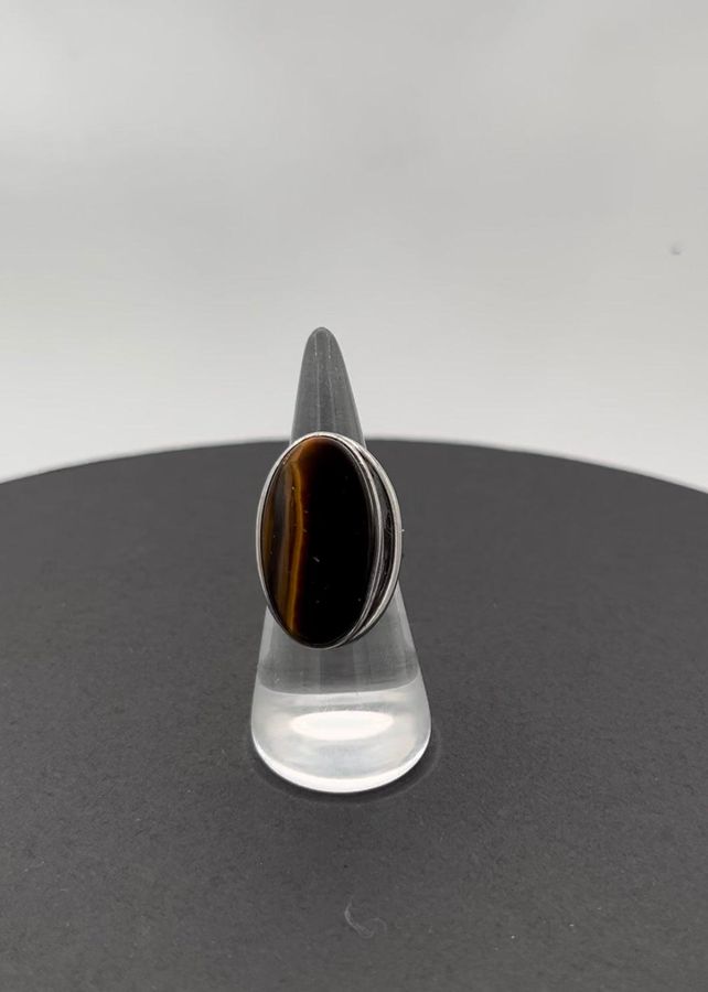 Niels Erik From Sterling Silver Ring with oval shaped Tiger's eye