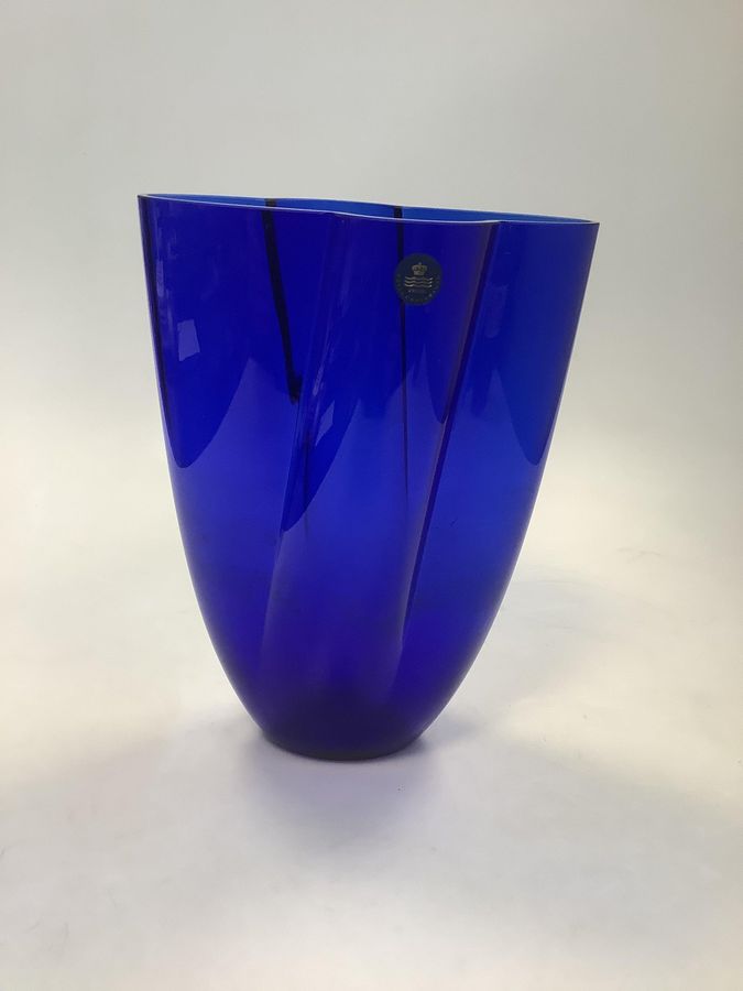 Royal Copenhagen / Holmegaard Vase in Blue Glass