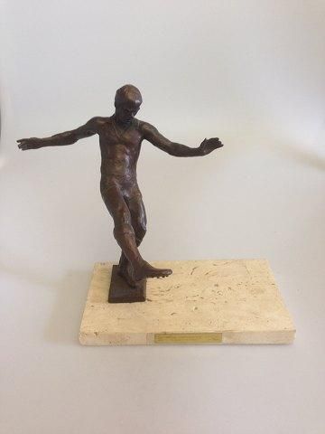 Royal Copenhagen Bronze statuette Sterett-Gittings Kelsey Soccer Player from 1976