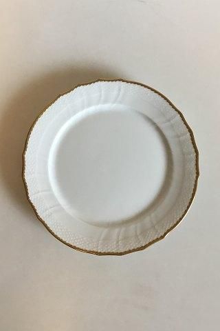 Royal Copenhagen White Curved with serrated Gold edge (Pattern 387 / Josephine) Lunch Plate No 622