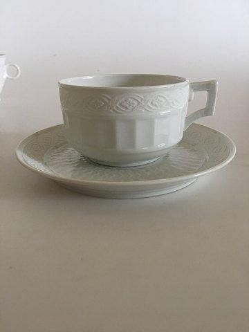 Royal Copenhagen White Fan Tea Cup and Saucer No 11545