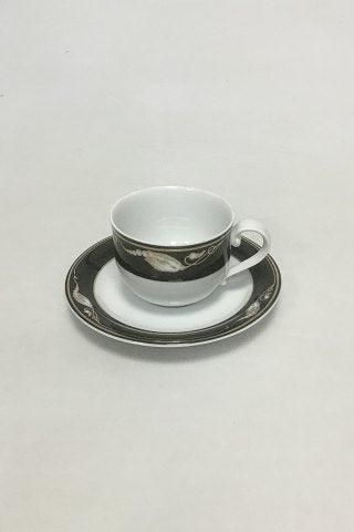 Royal Copenhagen Magnolia, Black Coffee Cup and Saucer 072/073