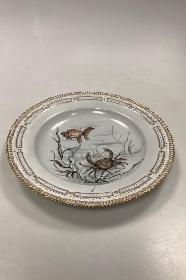 Royal Copenhagen Privately painted Flora Danica Fish plate No 3549