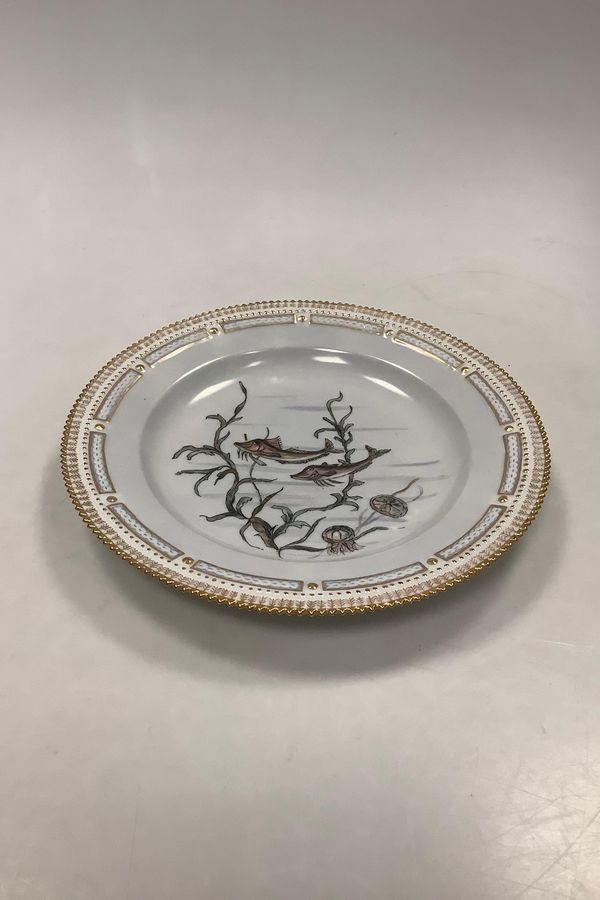 Royal Copenhagen Privately painted Flora Danica Fish plate No 3549