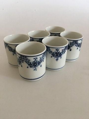 Royal Copenhagen Small Cups with Unique Decoration by Jeanne Grut. Set of 6 cups.