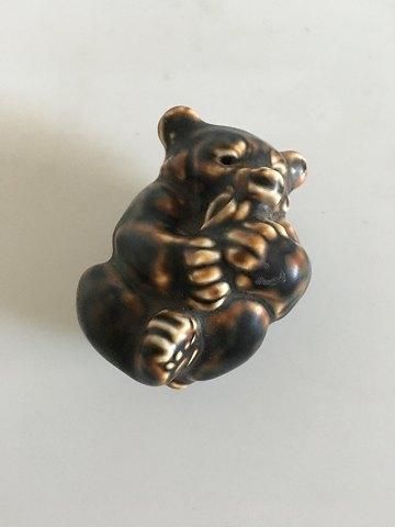 Royal Copenhagen Stoneware Figurine Brown Bear Cup No 21434