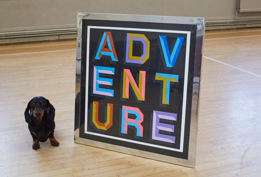 'Adventure' Framed screen print by the artist Ben Eine