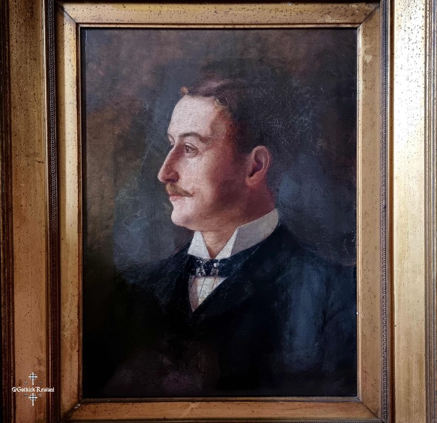 Antique Excellent Fine Antique Oil On Canvas Portrait Painting Of Gentleman Late, 19th / Early 20th Century